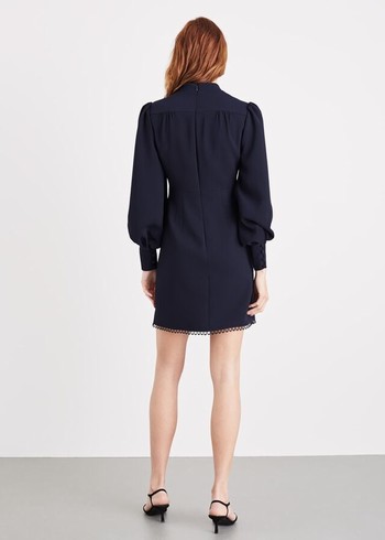 Phase Eight Zeli Button Dress Navy Australia | VY1847532